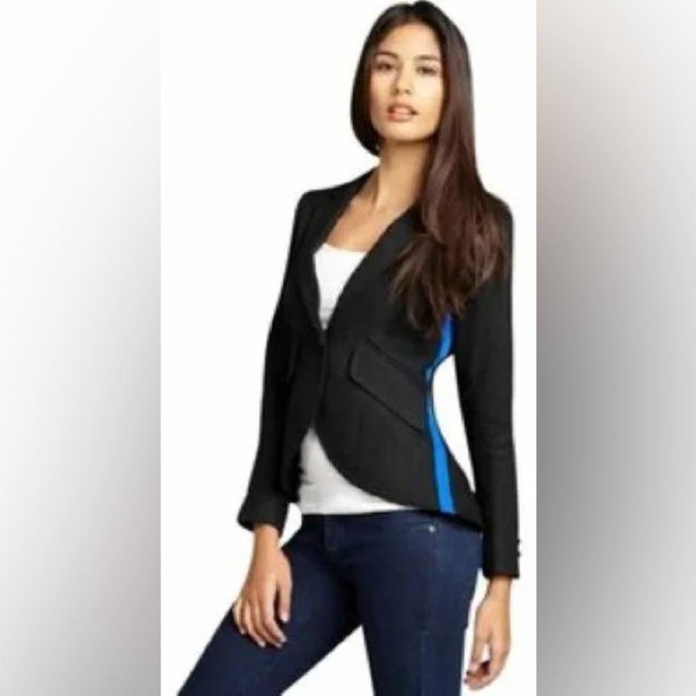 Smythe | Linen Blue Stripe Blazer (Sz 4)